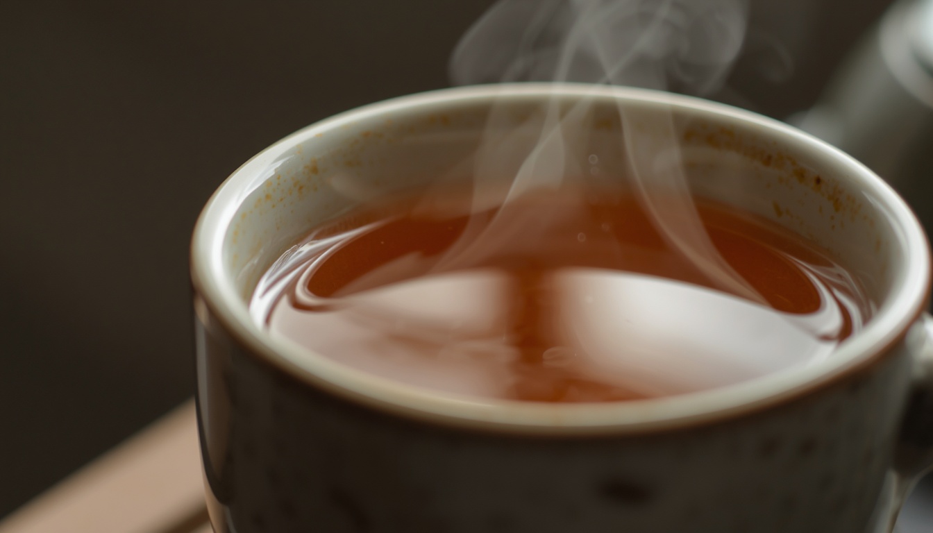 Enerstrbright steaming herbal tea cup